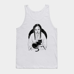 Kuroneko (Black print) Tank Top